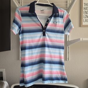 Puma Multicolor Striped Polo Shirt
